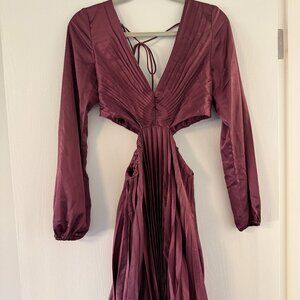 Abercrombie Giselle Pleated Cutout Mini Dress Small (Tall)